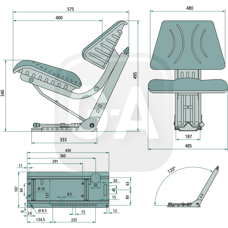 Siege suspension mecanique